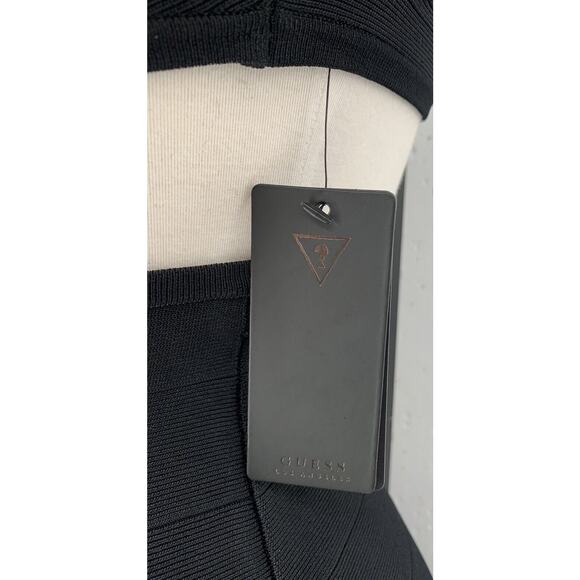 Guess Sweater Mirage Cut Out Bandage Black Dress W41K0IZ0HR0 NWT $138 XS - Picture 11 of 11